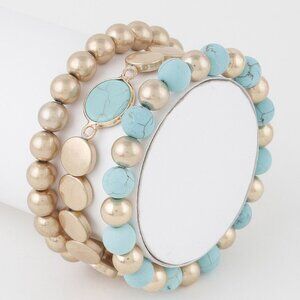 Multi Stone Beaded Bracelet